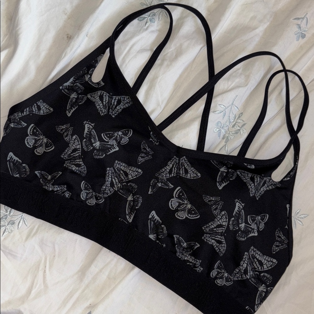 VS PINK ACTIVE Black Sports Bra